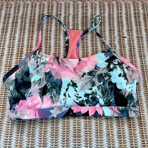 Fabletics sports bra in a floral print size medium